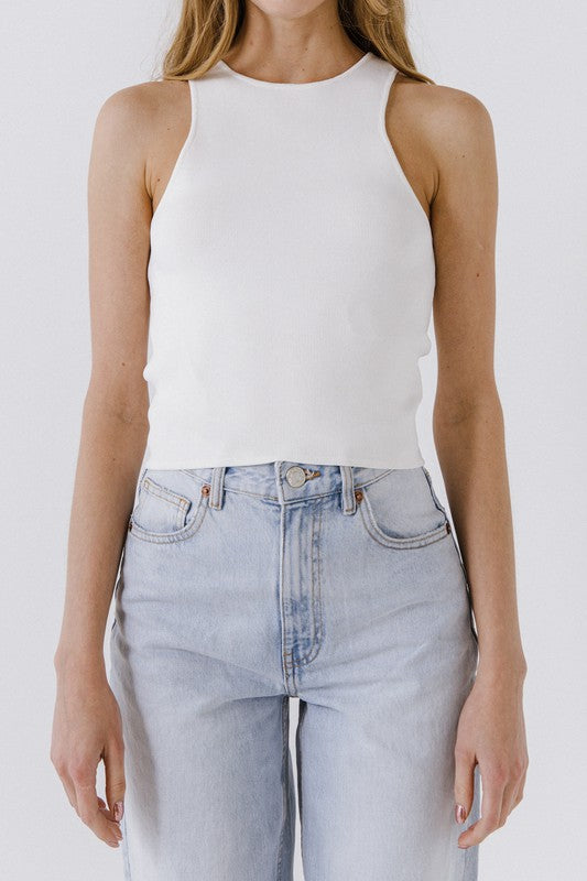 White Racerback Top