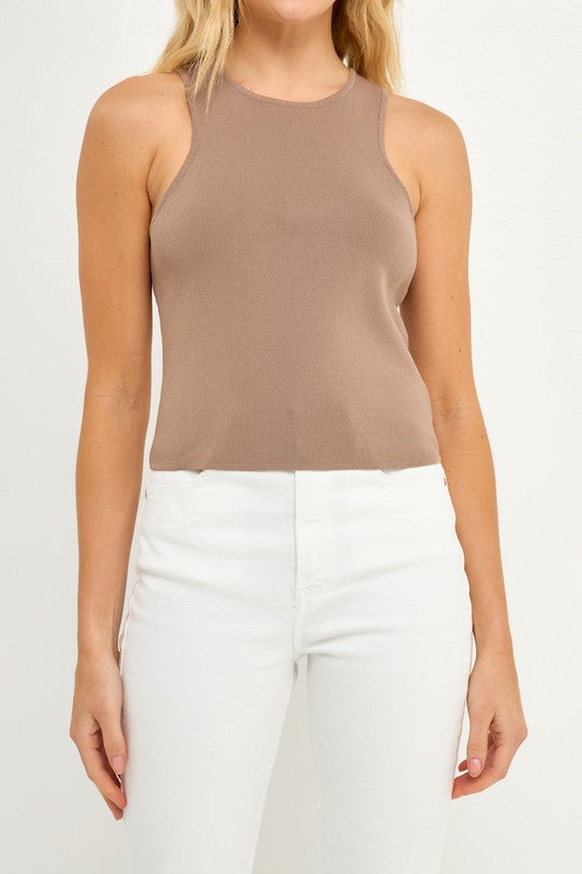 Taupe Racerback Top