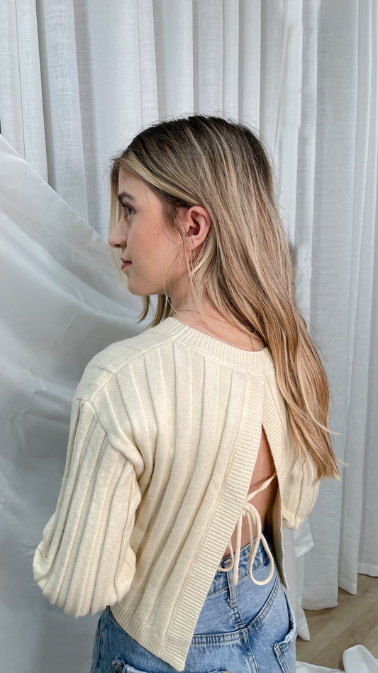 Pam Open Back Sweater