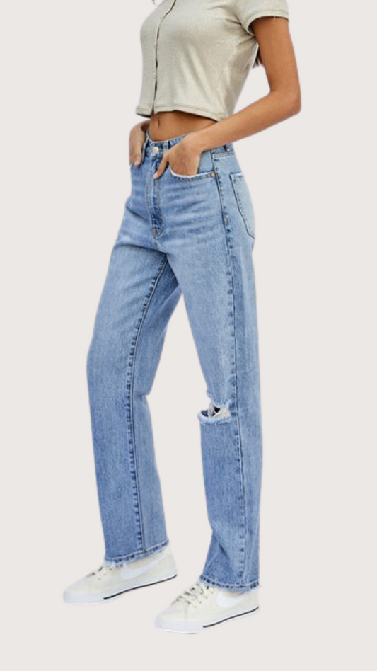 High Rise Straight Jeans